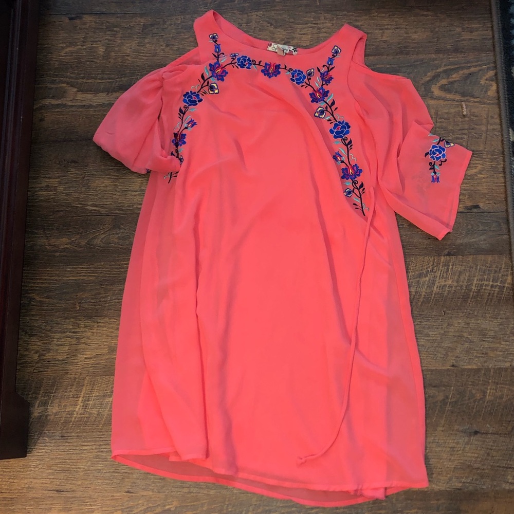 Pink with flowers Junior Dress